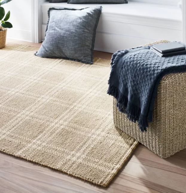 Cottonwood Hand Woven Plaid WoolCotton Area Rug thumbnail 3