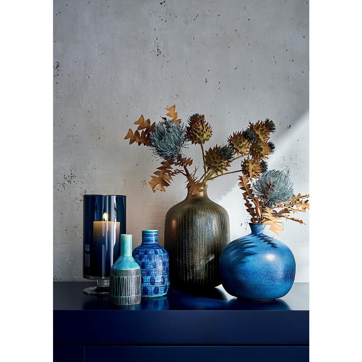 London Blue Hurricane Candle Holders thumbnail 3