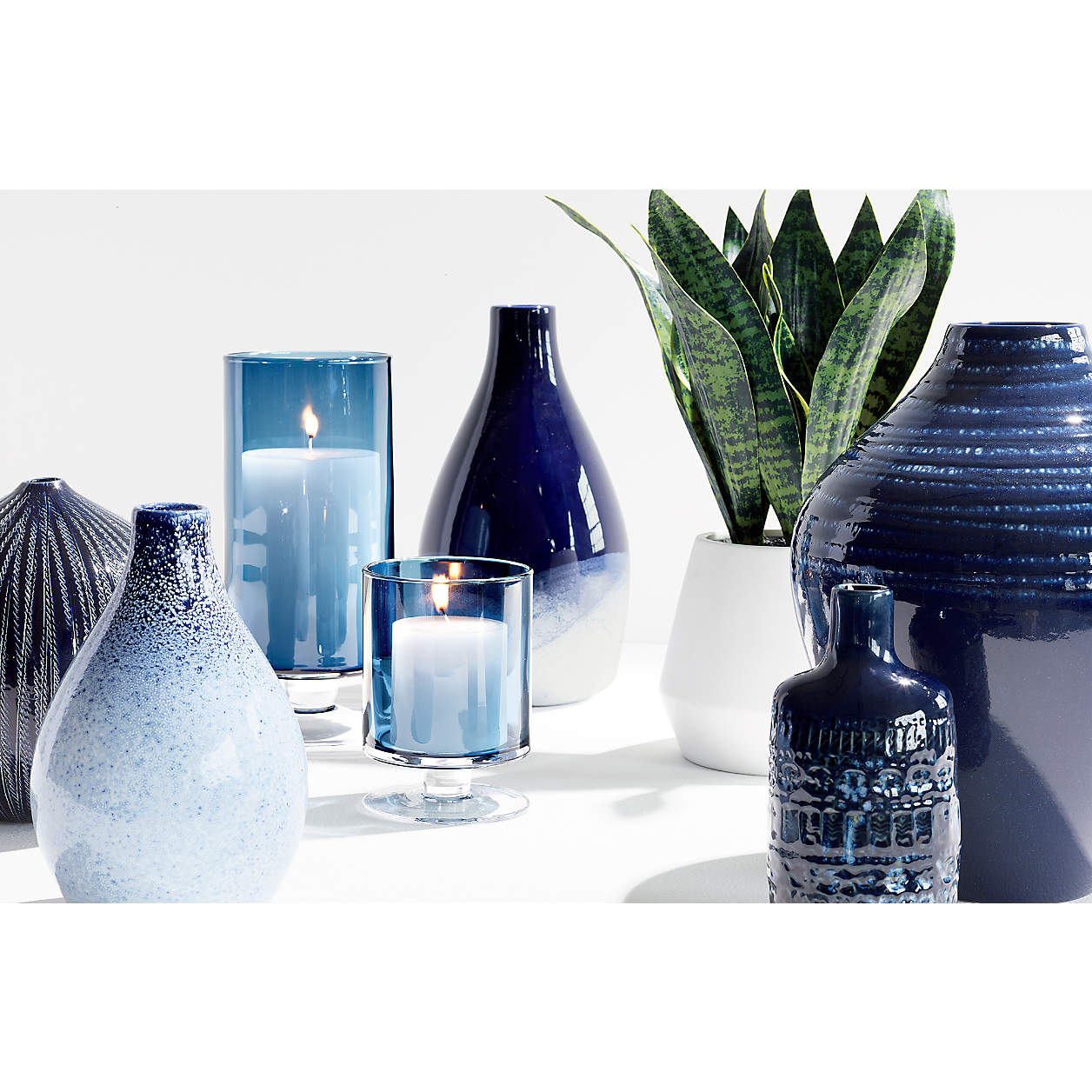 London Blue Hurricane Candle Holders thumbnail 3