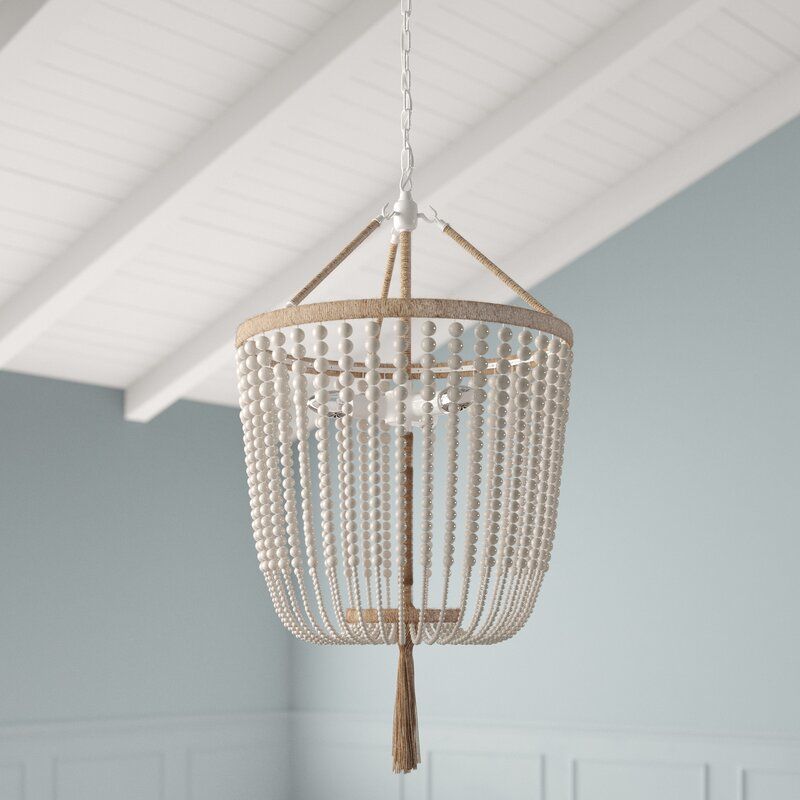 Alta 3 Light Unique Empire Chandelier with Beaded Accents thumbnail 2