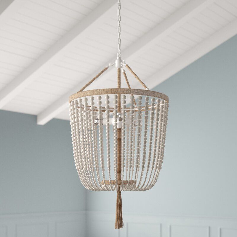 Alta 3 Light Unique Empire Chandelier with Beaded Accents thumbnail 3