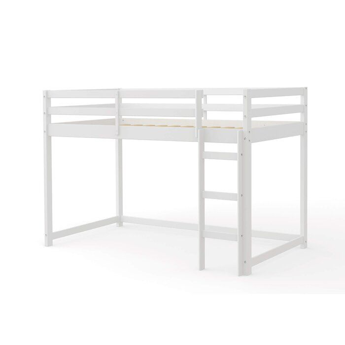 White Ackerly Twin Low Loft Bed thumbnail 2