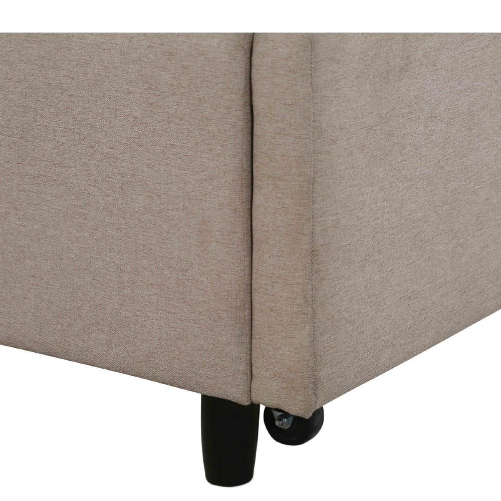 Olivia Modern Classic Beige Upholstered Wood Storage Bed-King thumbnail 5