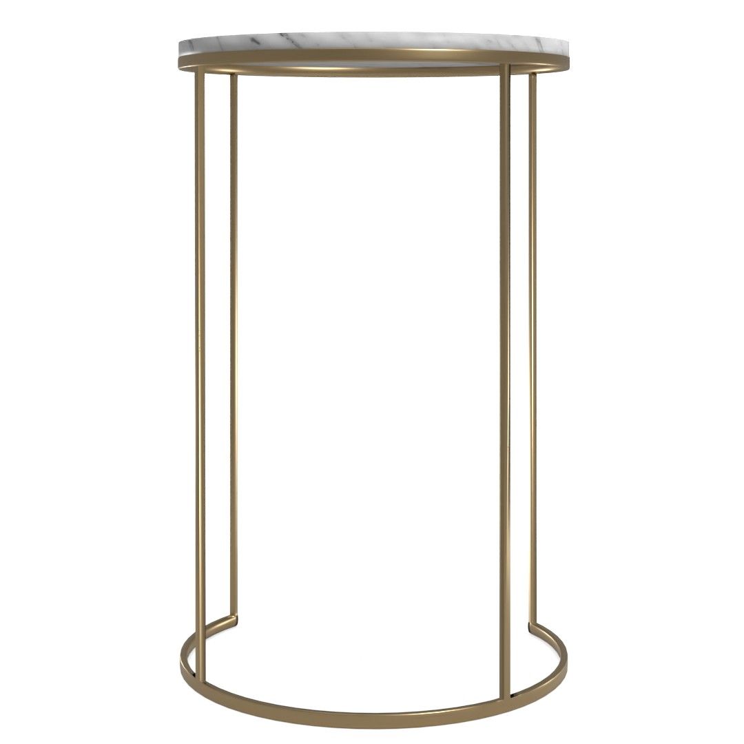 Marble Round Nesting Side Table thumbnail 2
