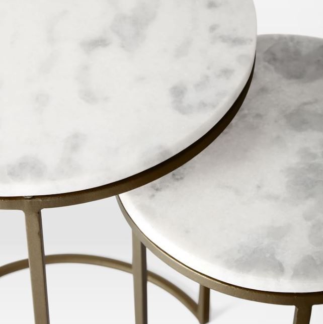 Marble Round Nesting Side Table thumbnail 5