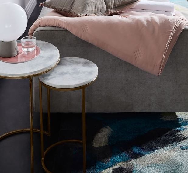 Marble Round Nesting Side Table thumbnail 2