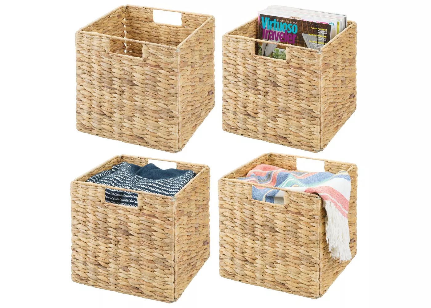 Hyacinth Home Storage Basket - 4 Pack thumbnail 5