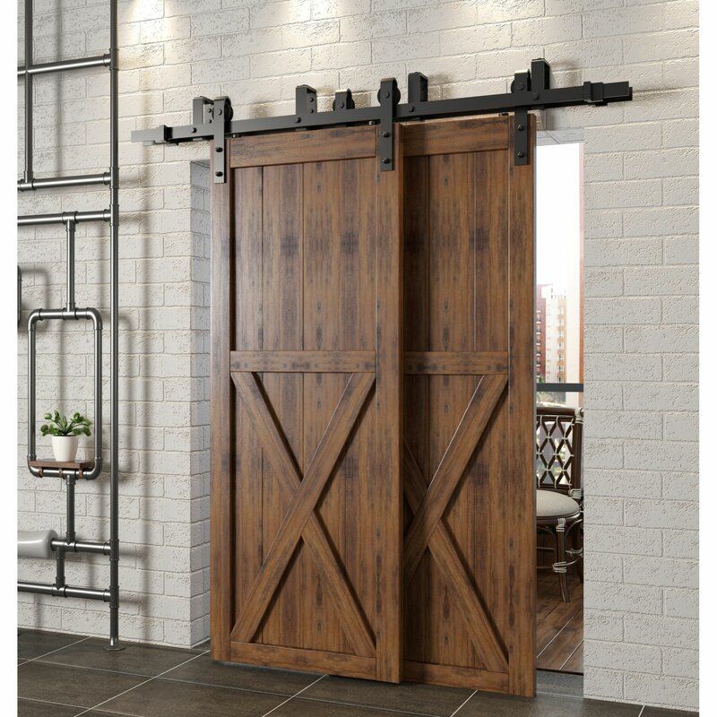 Classic Bypass Barn Door Hardware Kit thumbnail 3