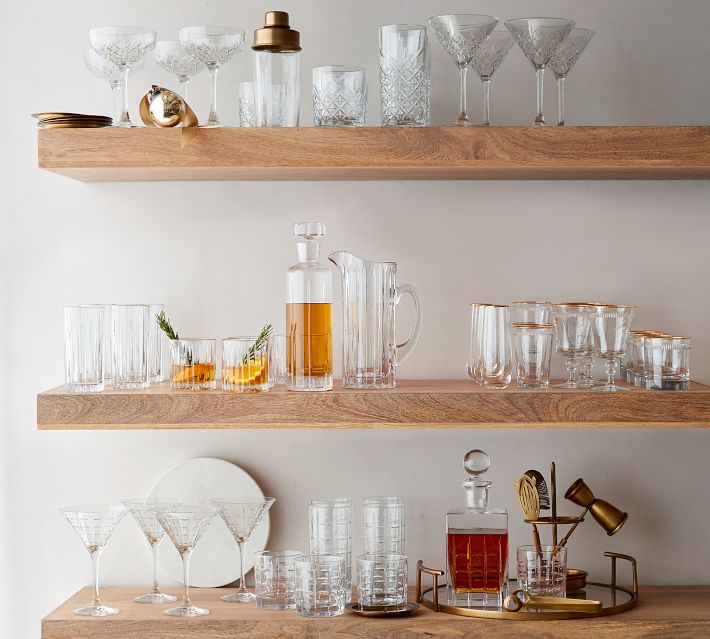 Etched Gold Rim Glassware Collection thumbnail 5