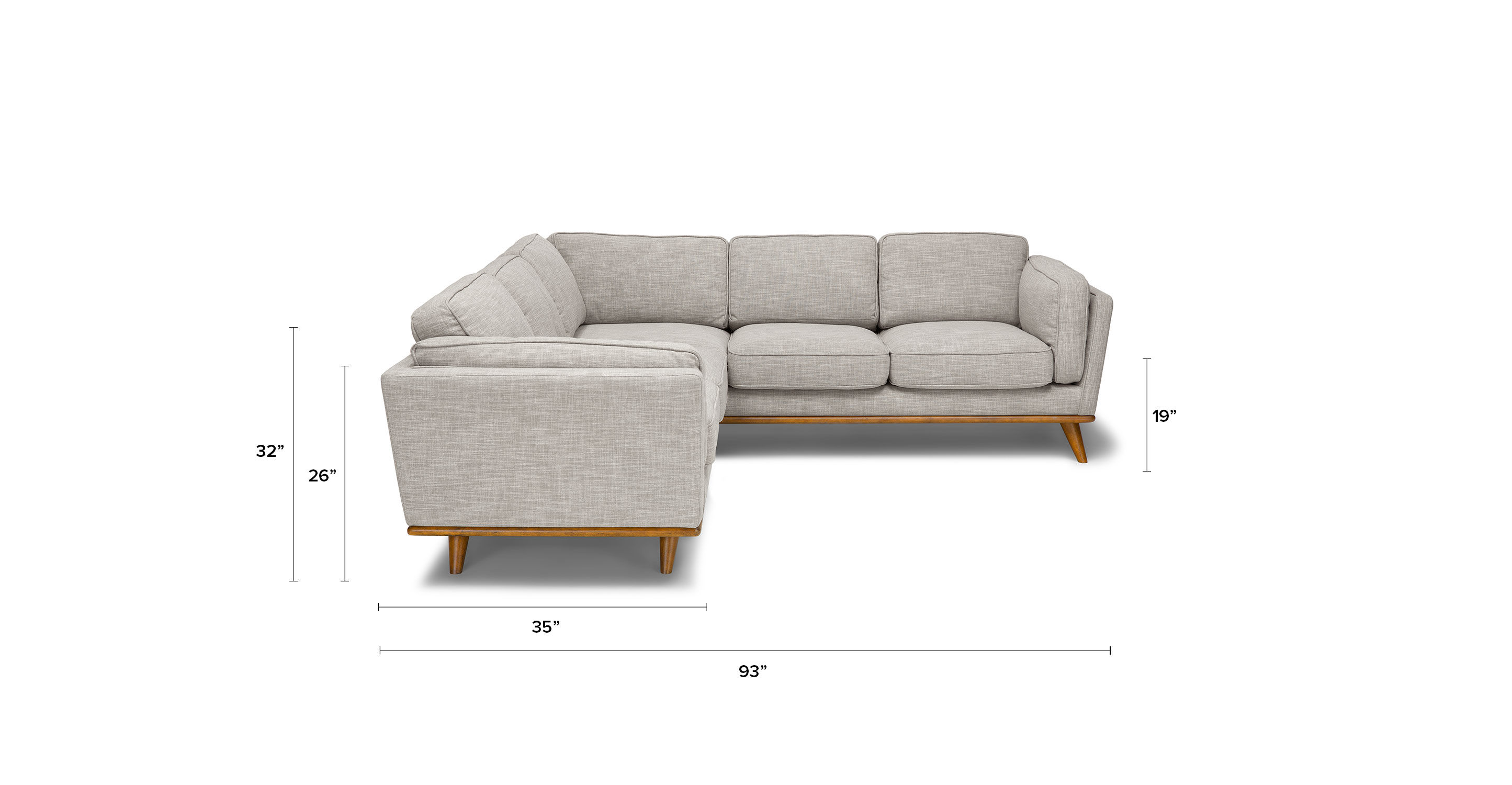Timber Rain Cloud Gray Corner Sectional thumbnail 11