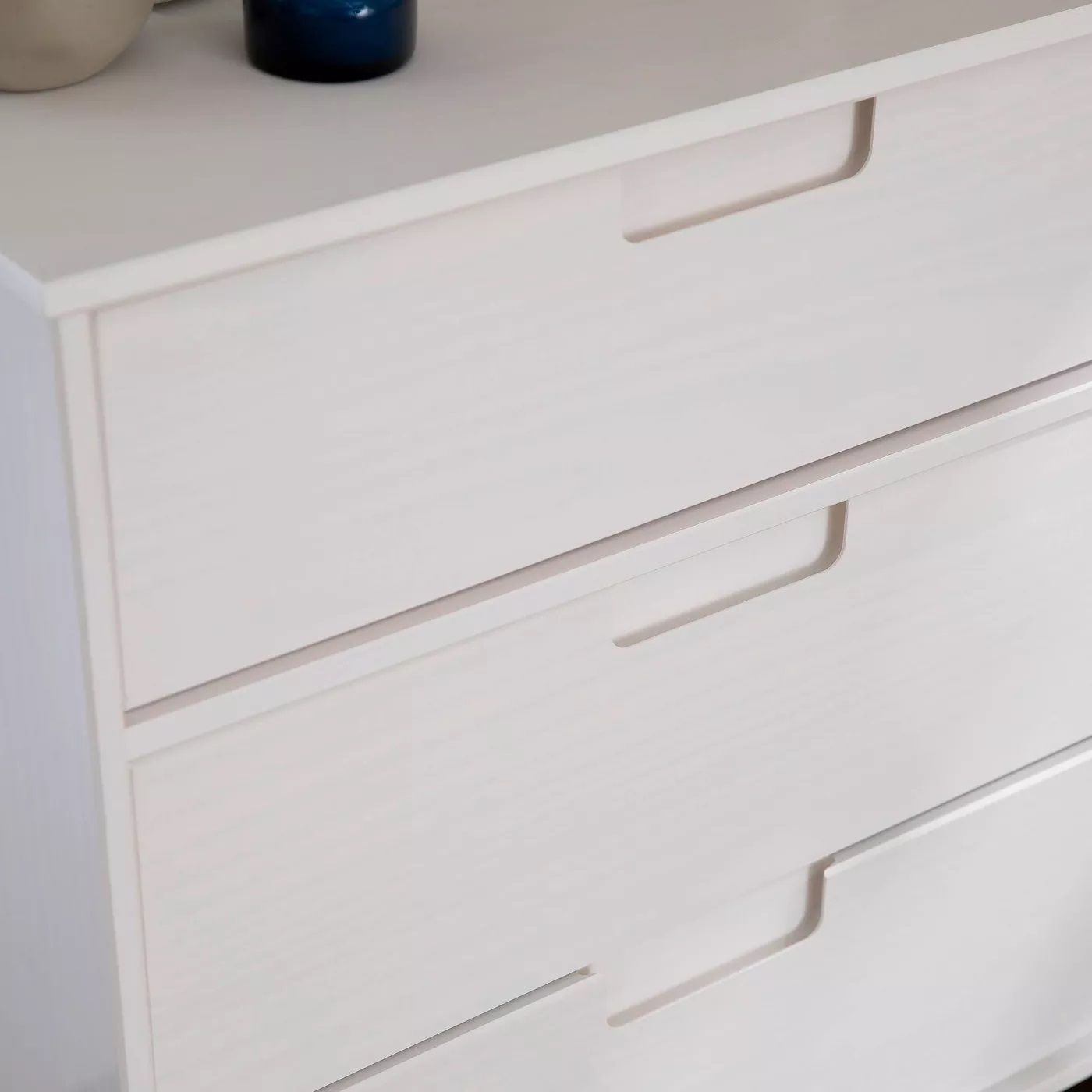 Mid Century Wood 6 Drawer Groove Dresser thumbnail 5