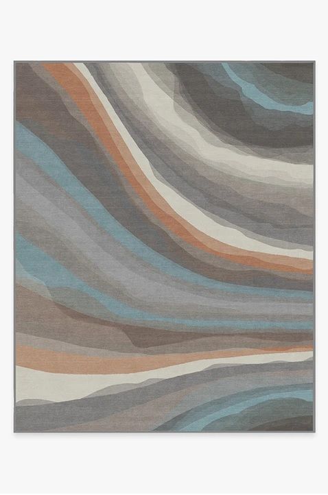 Watercolor Waves Sandstone Rug-8'x10' thumbnail 2