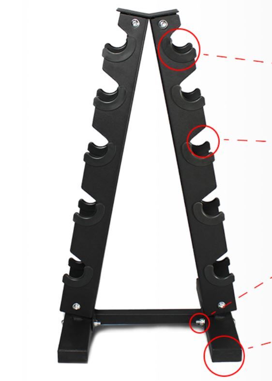 Fitness Republic Solid Steel Dumbbell Rack Holder thumbnail 3