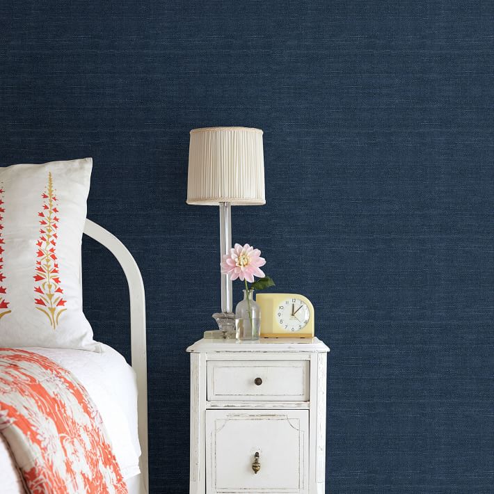 Peninsula Navy Sisal Grasscloth Wallpaper thumbnail 2