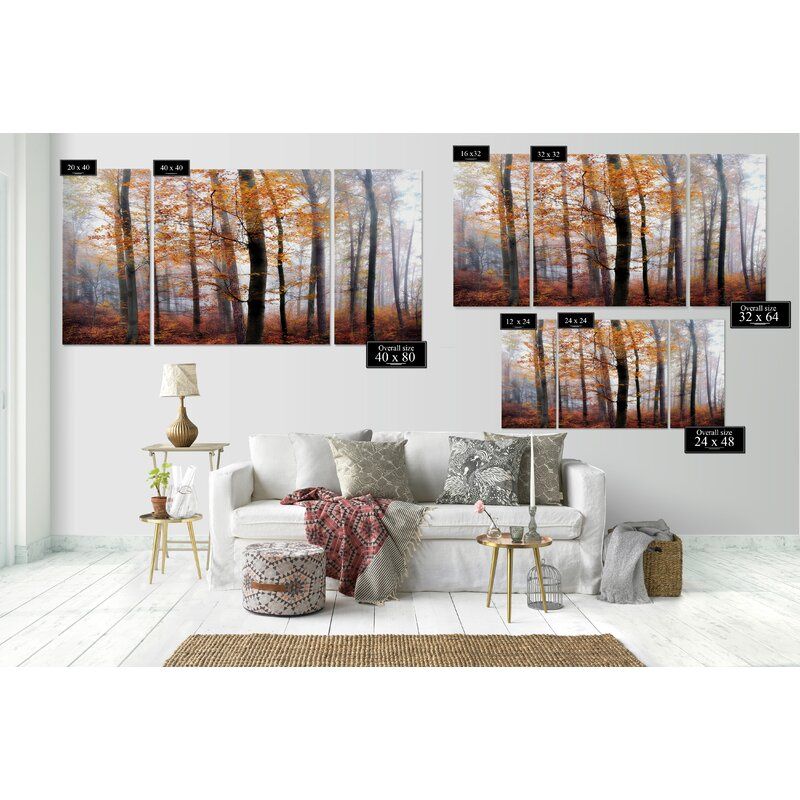 Lost in the Forest Wrapped Canvas Multi Piece Image Print Unframed thumbnail 3