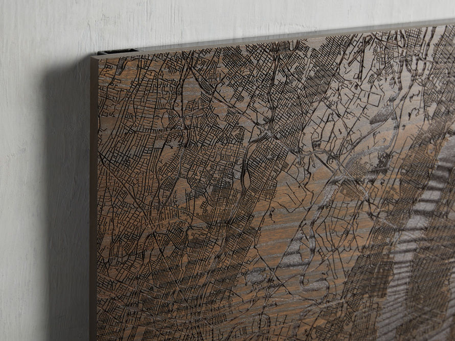 engraved wood new york city street map thumbnail 2