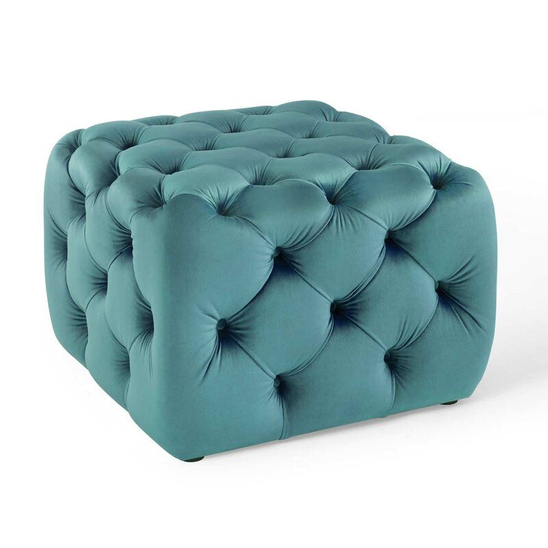 Kimberley Tufted Pouf Ottoman thumbnail 2