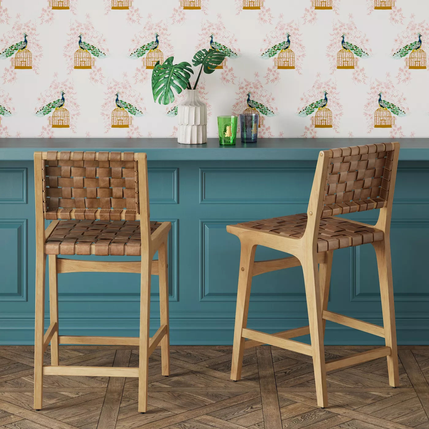Ceylon Woven Counter Height Barstool thumbnail 5