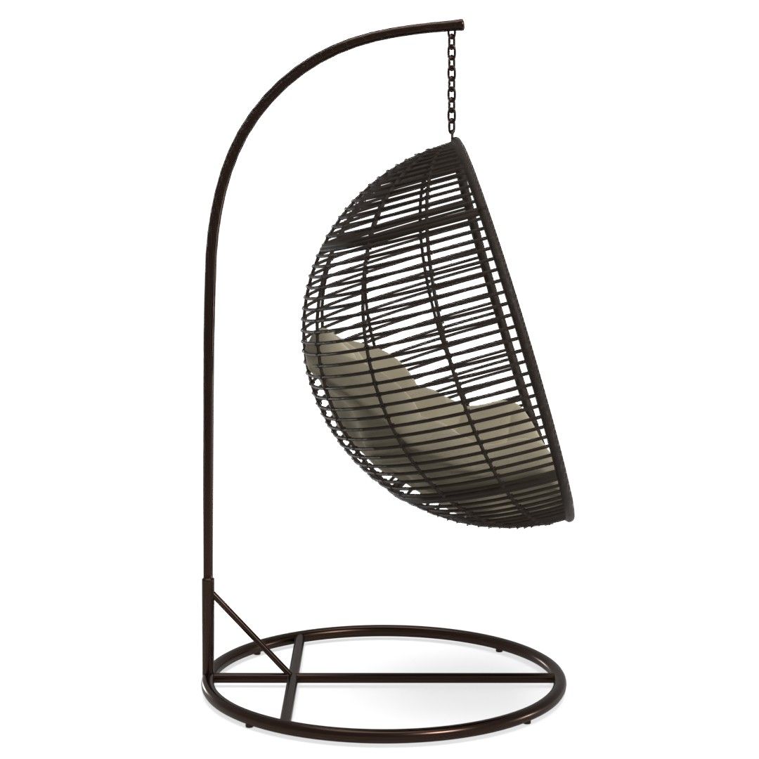 Weller Outdoor Wicker Basket Swing Chair with Stand thumbnail 3
