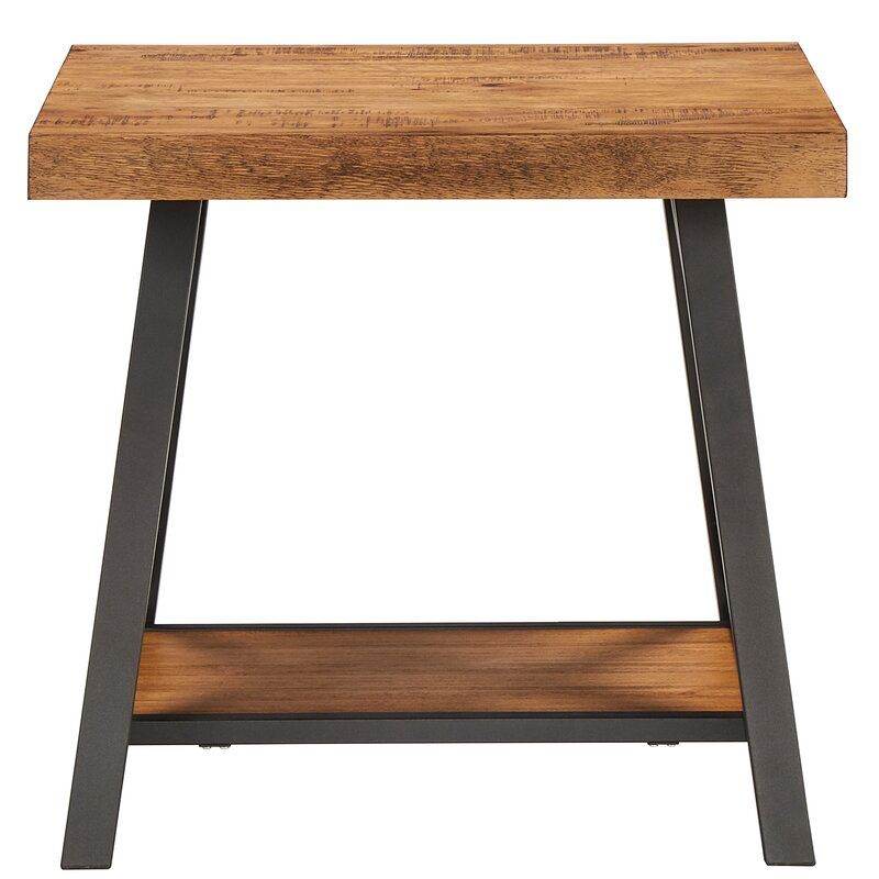 Isakson Trestle End Table with Storage thumbnail 2