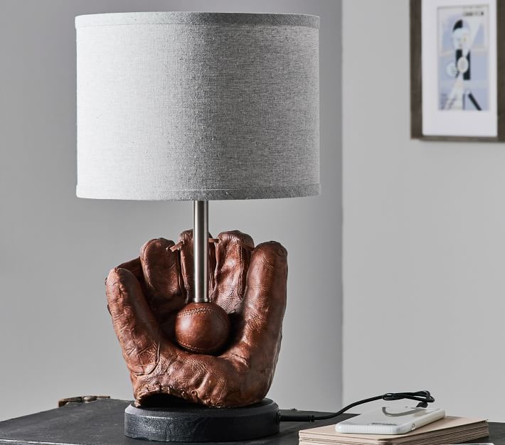 Baseball Table Lamp With USB thumbnail 2