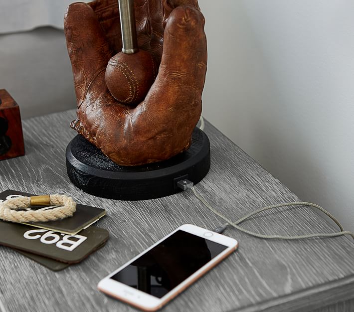 Baseball Table Lamp With USB thumbnail 3