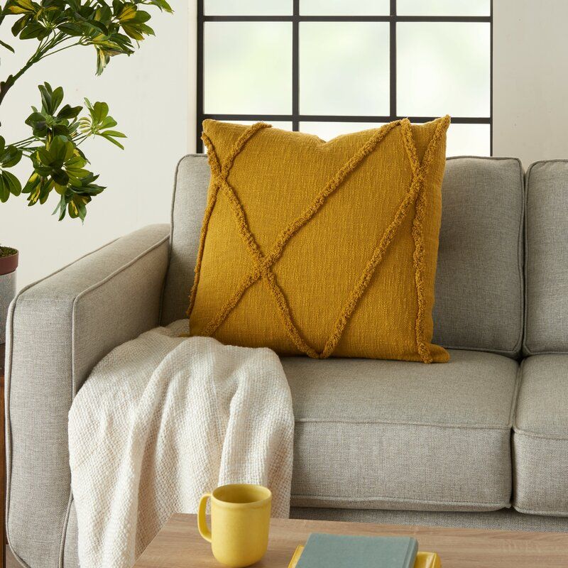 Remi Abstract Square Cotton Pillow Cover And Insert thumbnail 2