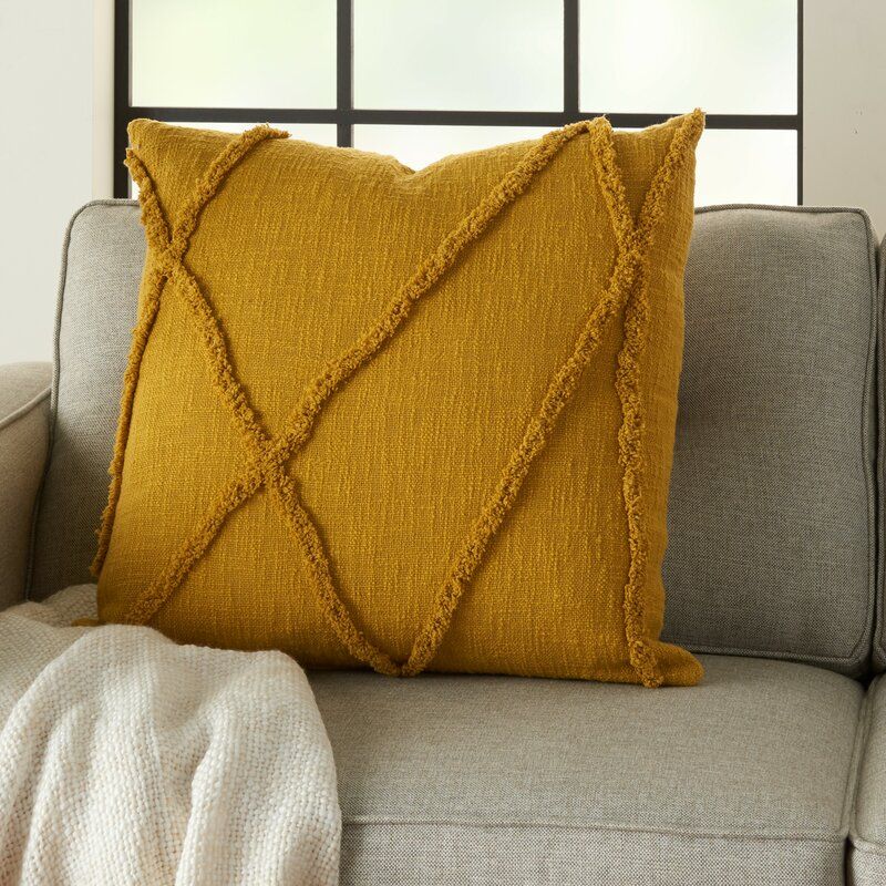 Remi Abstract Square Cotton Pillow Cover And Insert thumbnail 3