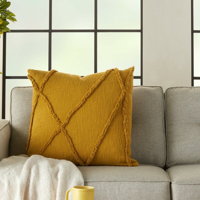 Remi Abstract Square Cotton Pillow Cover And Insert thumbnail 4