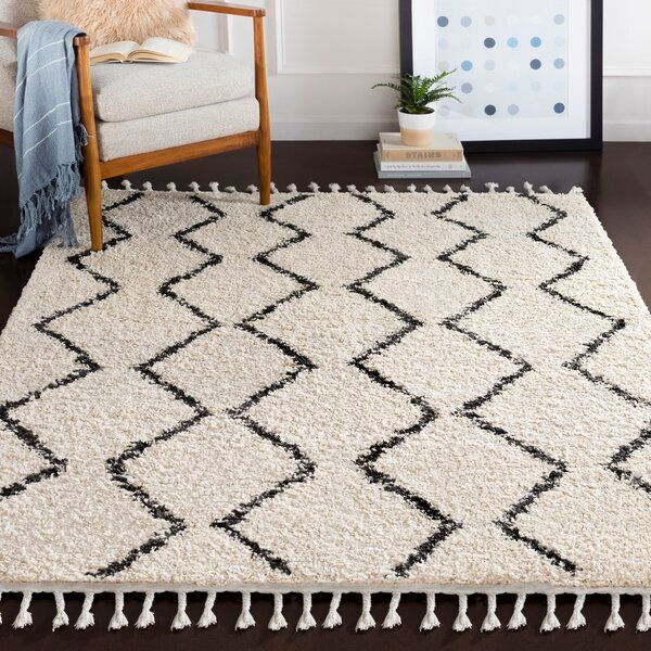 Antonia Geometric Charcoal Beige Area Rug-10'x13'11" thumbnail 2