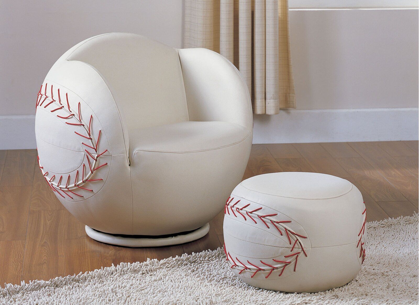 ScheetZ_Faux Leather Swivel Barrel_Ottoman thumbnail 3