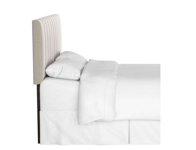 Delmar Channel Headboard Light Gray Velvet-Queen thumbnail 2