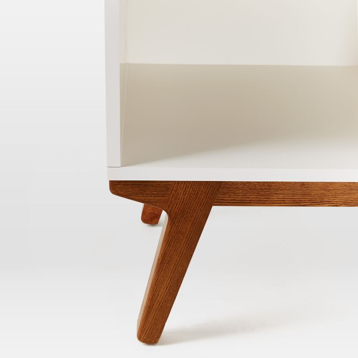 Modern Nightstand White Lacquer thumbnail 4
