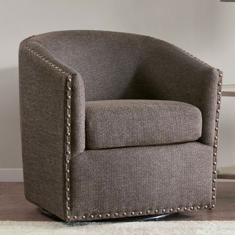 Leominster Swivel 19.5 Barrel Chair thumbnail 2