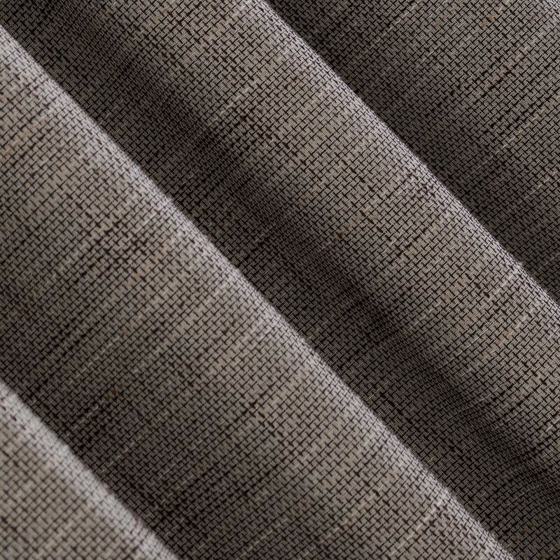 Abihail Burlap Weave Geometric Max Blackout Thermal Grommet Single Curtain Panel thumbnail 4