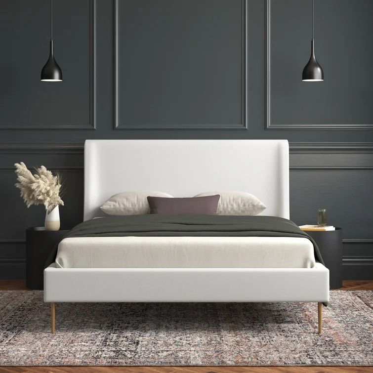 Buckland Upholstered Low Profile Platform Bed-King thumbnail 2