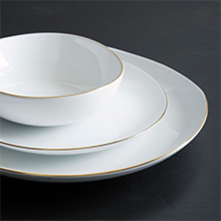Organic Rimmed Dinnerware Dinner Plate Set of 4 thumbnail 2