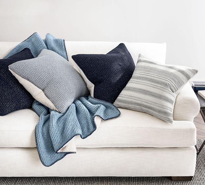 Hawthorn Stripe Sherpa Back Pillow Cover thumbnail 3