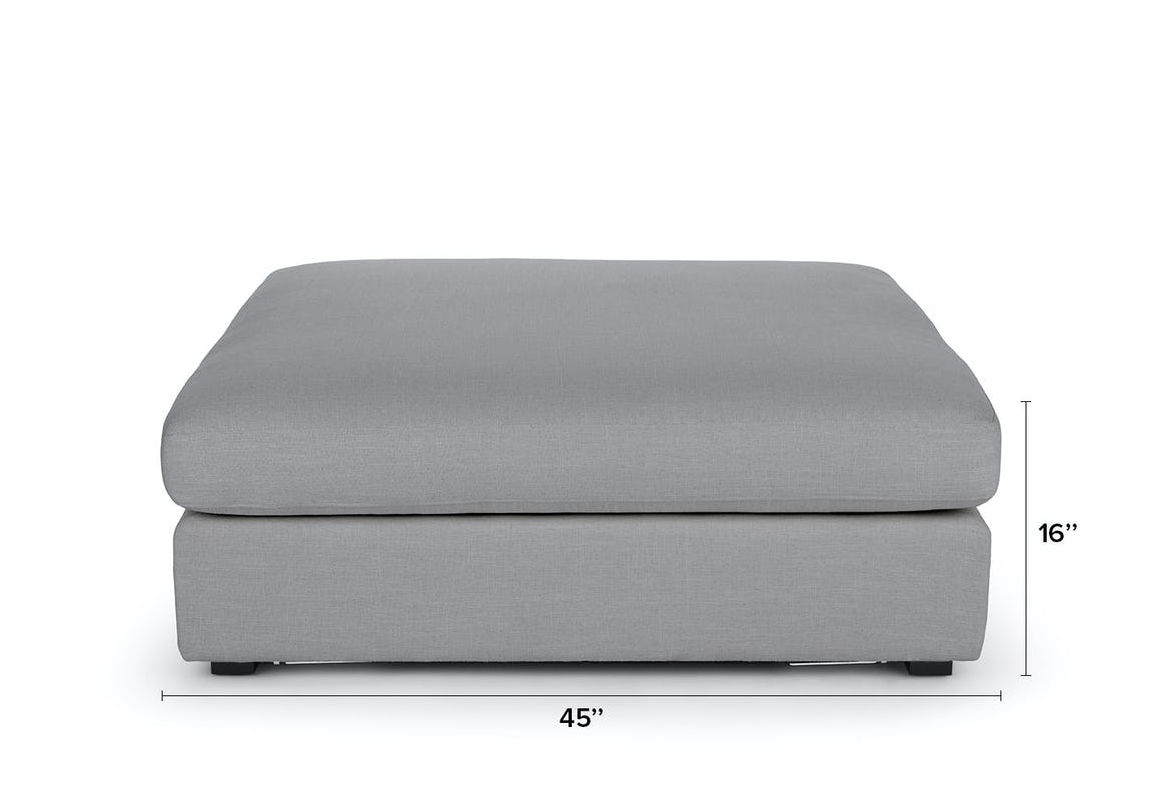 Beta Summit Gray Ottoman thumbnail 4