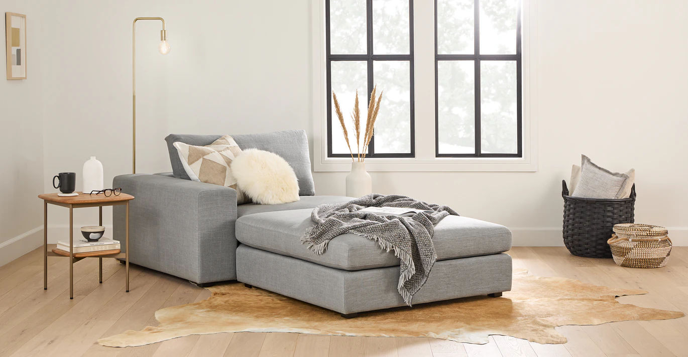 Beta Summit Gray Ottoman thumbnail 5