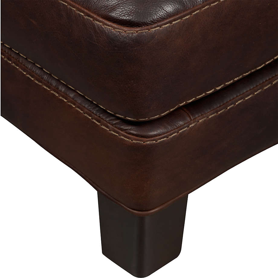 Briarwood Leather Ottoman thumbnail 2