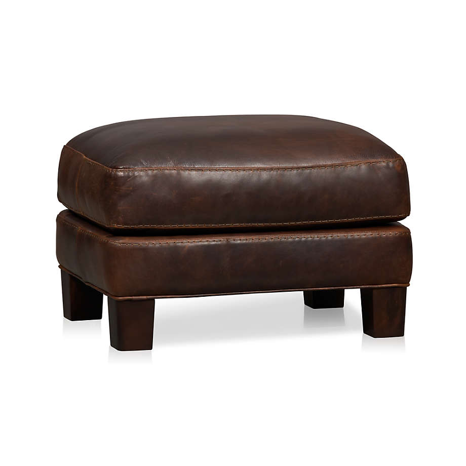 Briarwood Leather Ottoman thumbnail 3