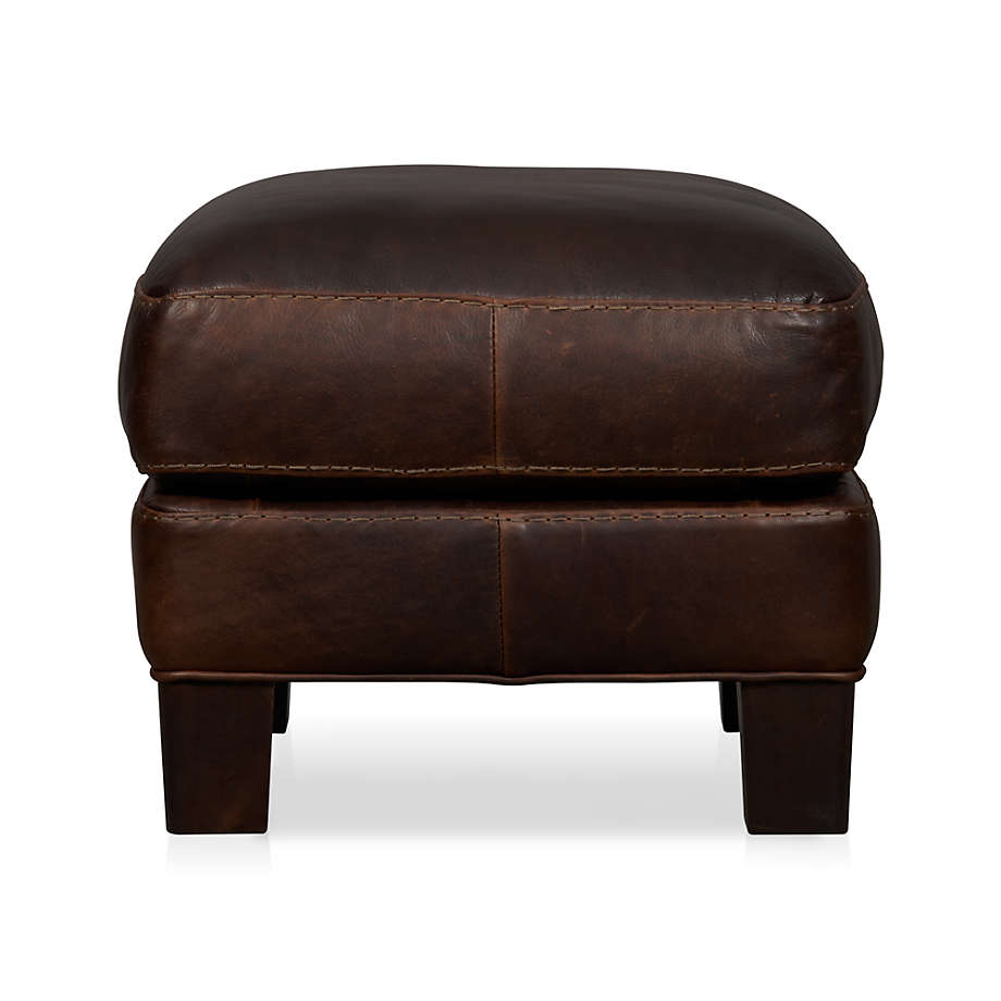 Briarwood Leather Ottoman thumbnail 4