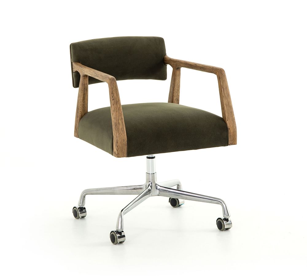 Belden Velvet Swivel Desk Chair thumbnail 2