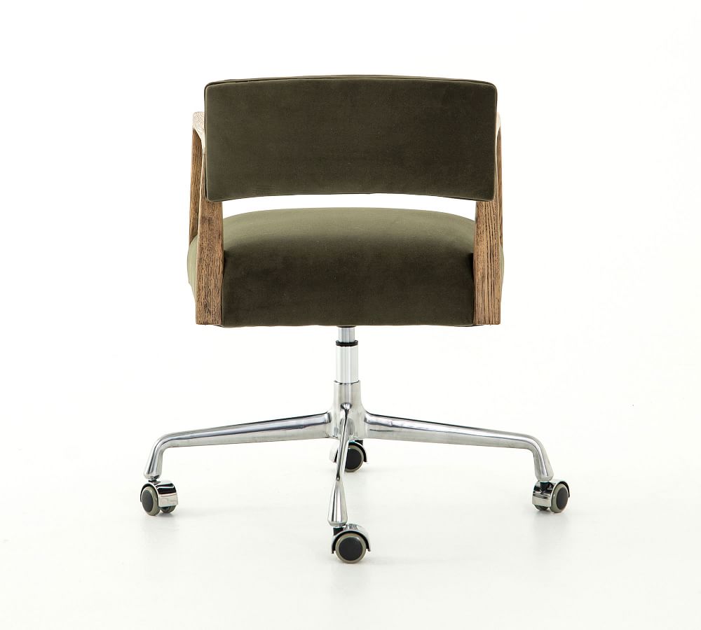 Belden Velvet Swivel Desk Chair thumbnail 3