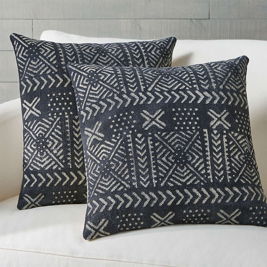 Azra Mud Cloth Pillows With Insert-20"x20" thumbnail 2