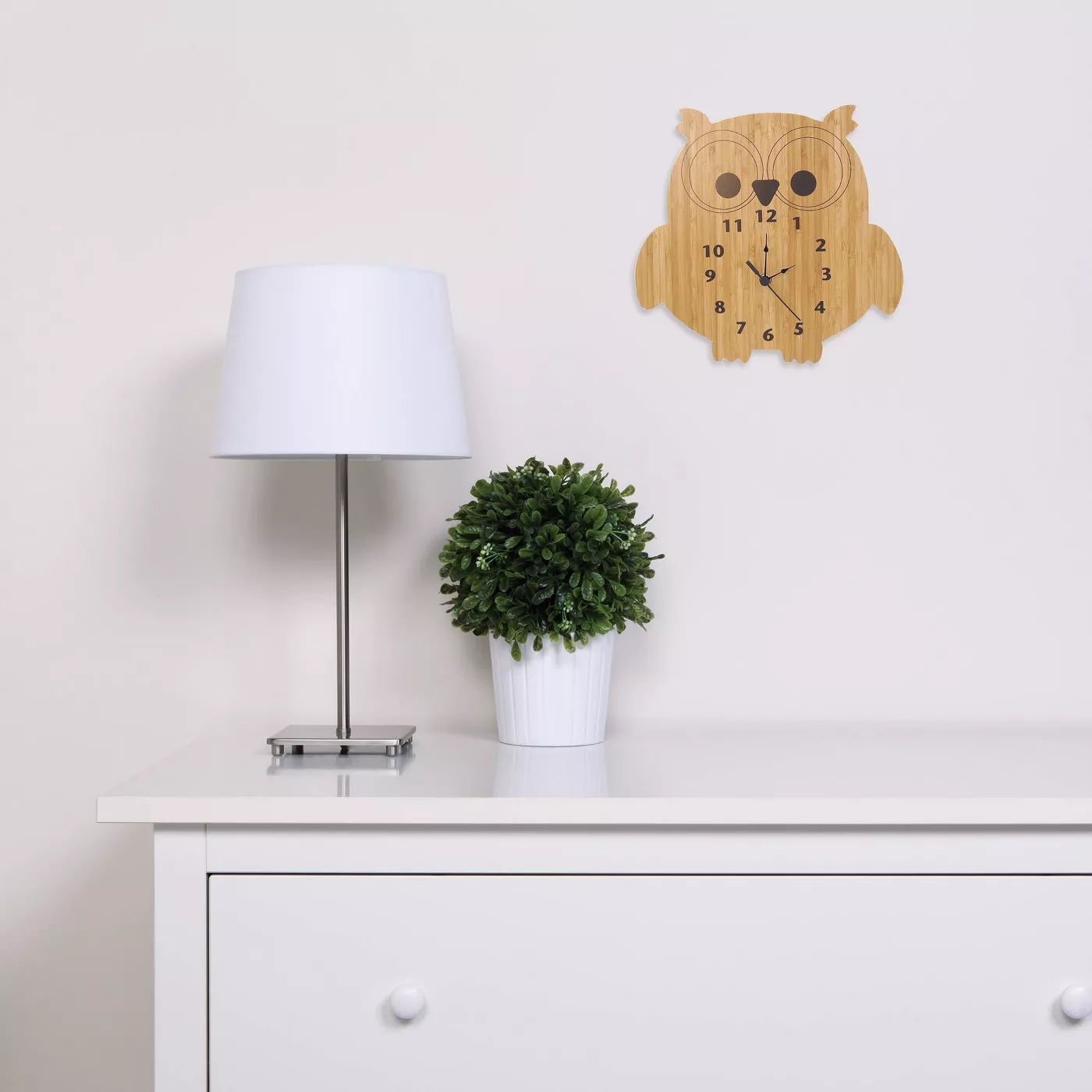 Owl Wall Clock Bamboo Finish - Trend Lab thumbnail 2