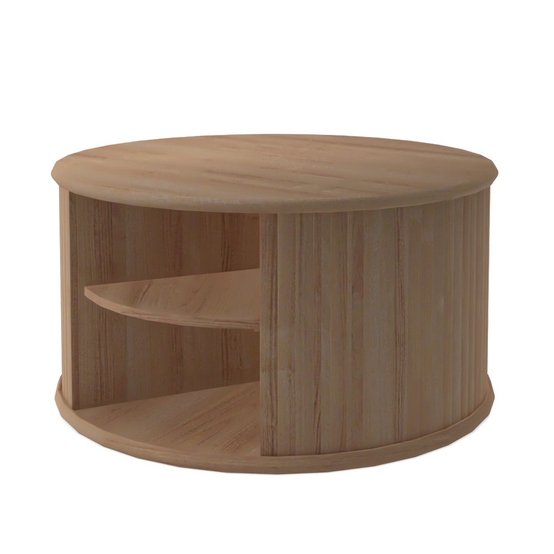 Tambour Round Storage Coffee Table thumbnail 2