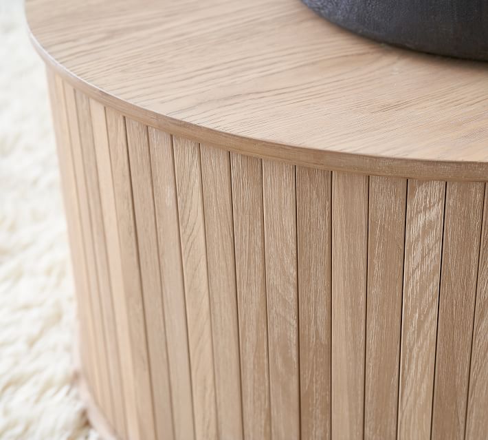 Tambour Round Storage Coffee Table thumbnail 6