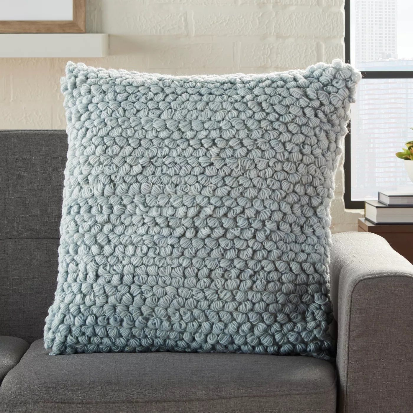 Mina Victory Thin Group Loops Throw Pillow With Insert-20"x20" thumbnail 3